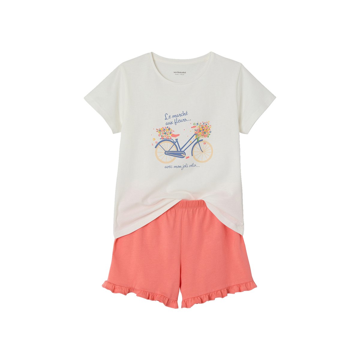 Lot 2 pyjashorts coton bleu, VERTBAUDET