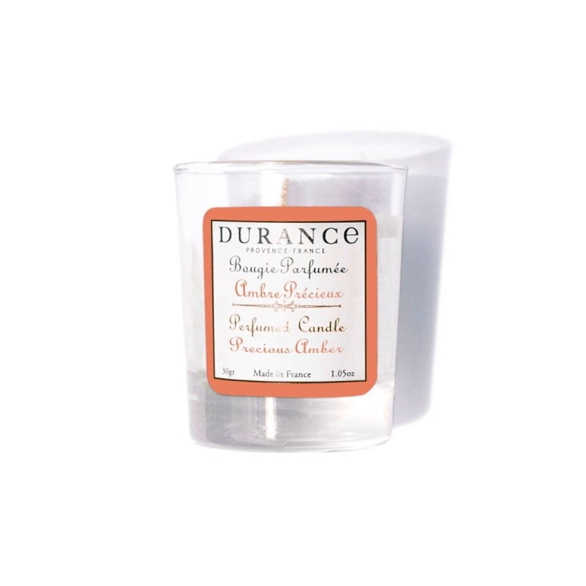 Mini bougie parfumée AMBRE PRÉCIEUX couleur unique, DURANCE
