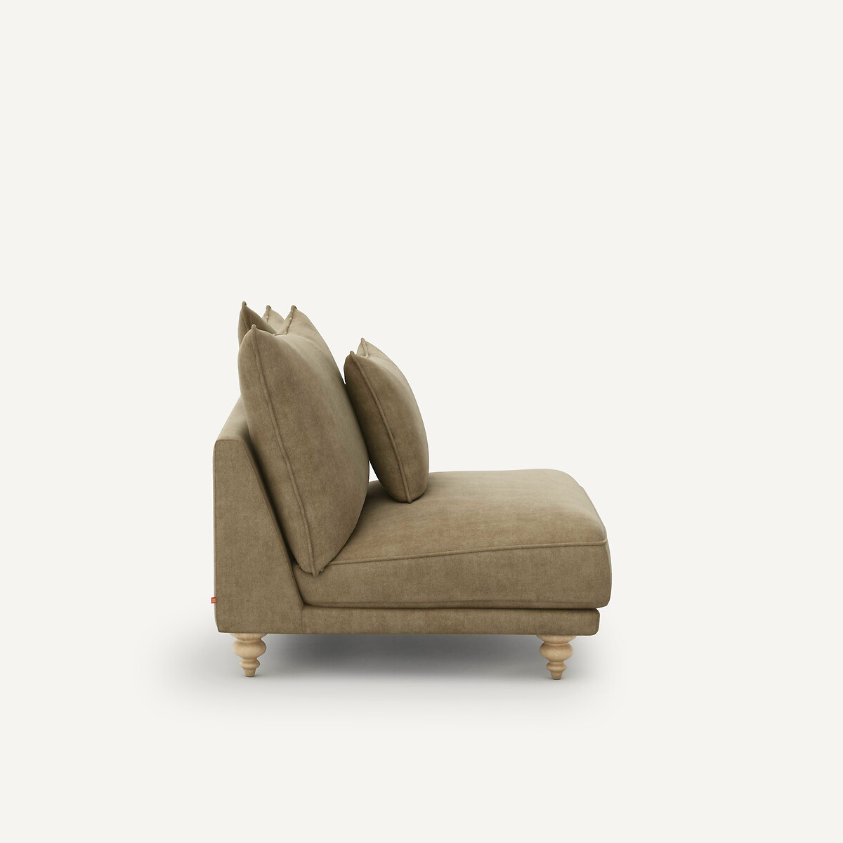 Chauffeuse velours stonewashed, Lazare gris shiitaké, AM.PM