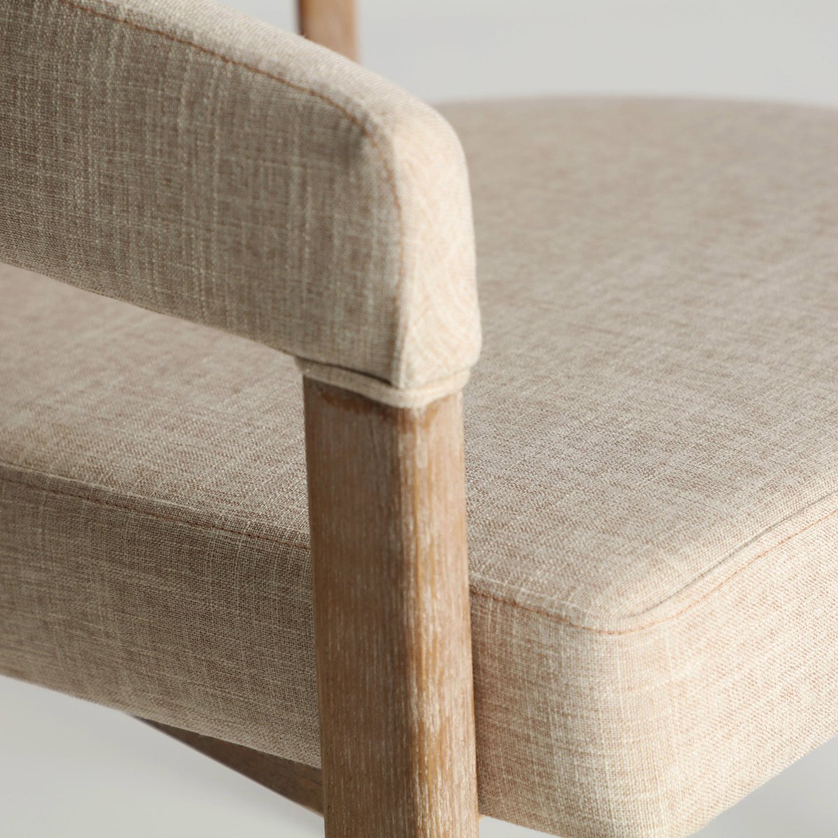 Chaise en bois et lin collection VACIO beige et bois clair, RECOLLECTION