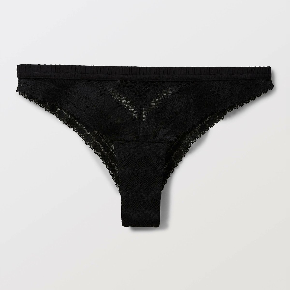 Tanga IMANY en dentelle noir, MONOPRIX