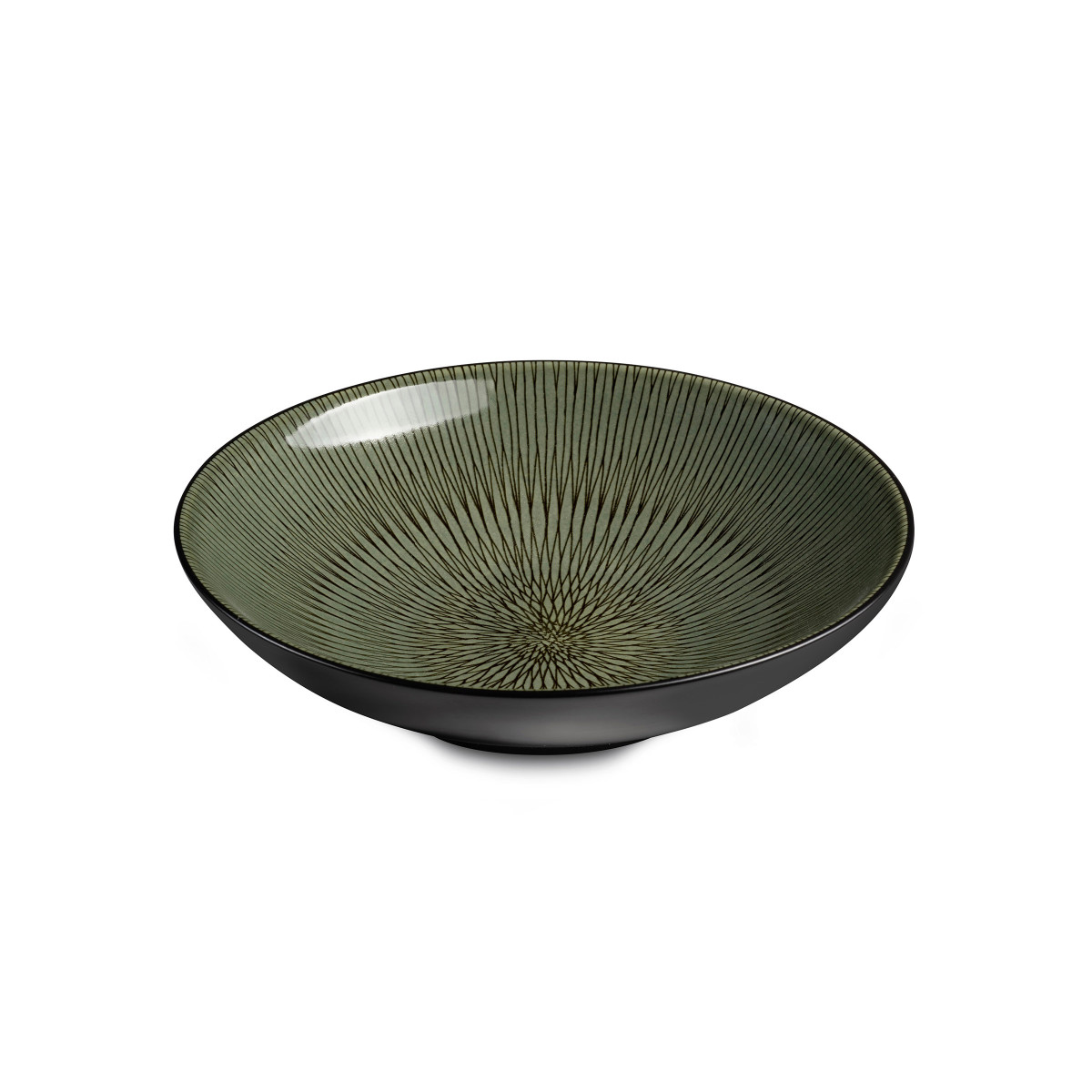 Assiette salade et pâtes 19 cm (lot de 6) - HYPNOSE vert kaki, MEDARD DE NOBLAT
