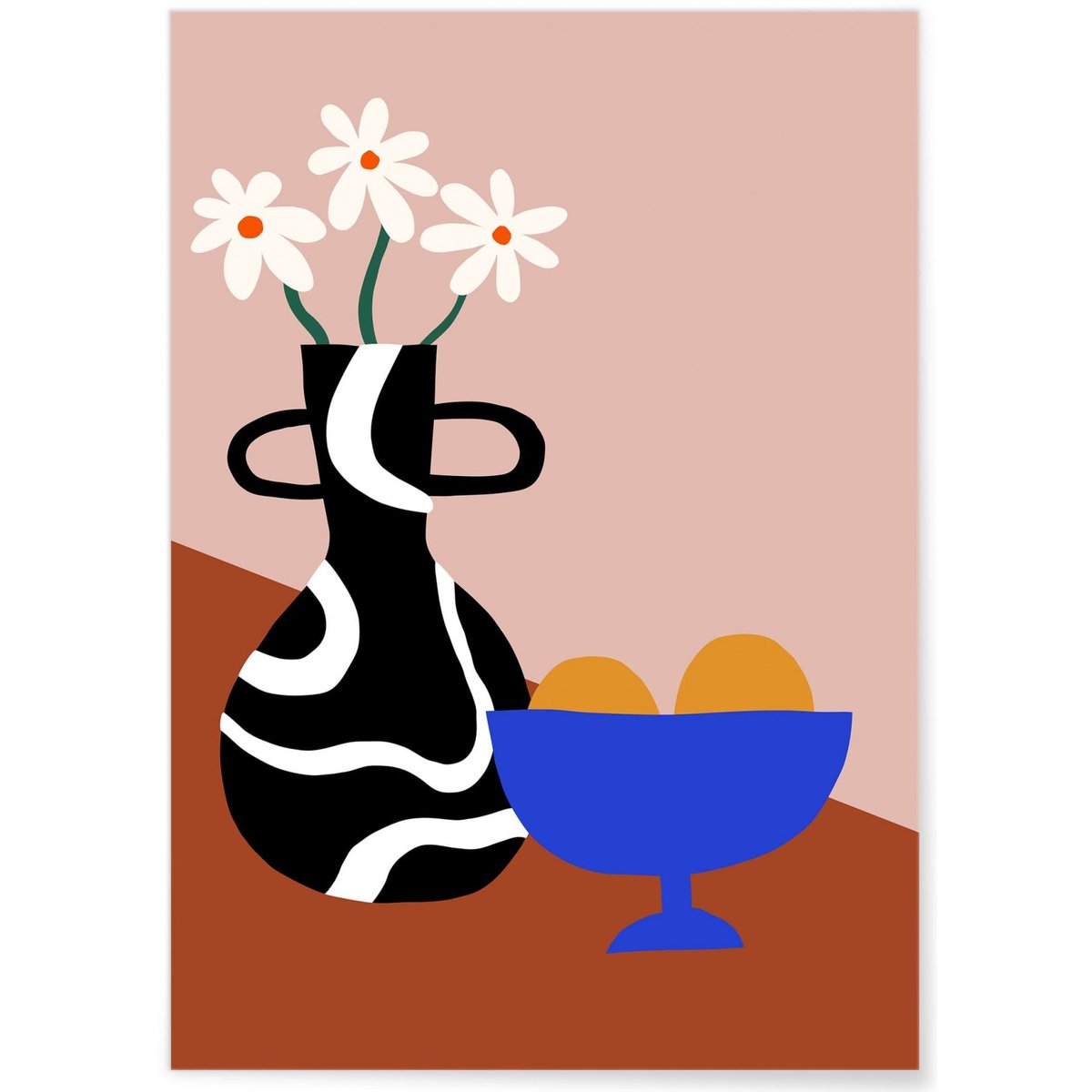 Affiche Vase de fleurs blanc, L'AFFICHERIE