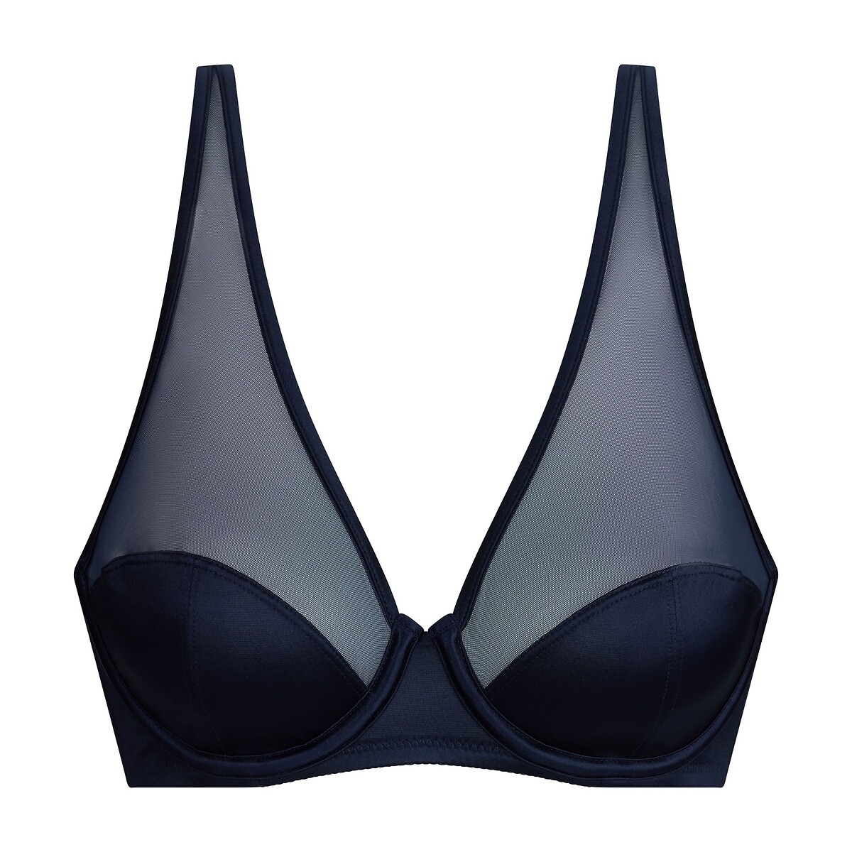 Sujetador Glossy de DIM x Inès de la Fressange azul oscuro, DIM