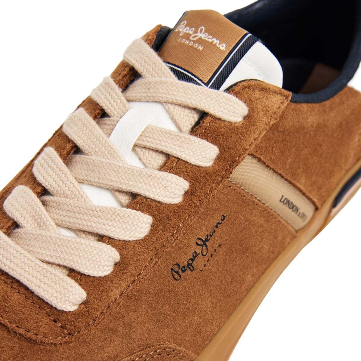 Kenton - Baskets Classiques En Daim beige caramel, PEPE JEANS
