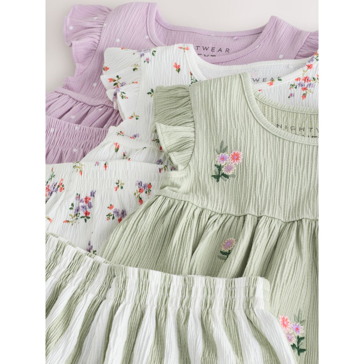 Pyjama short confortable, lot de 3 violet lilas, NEXT