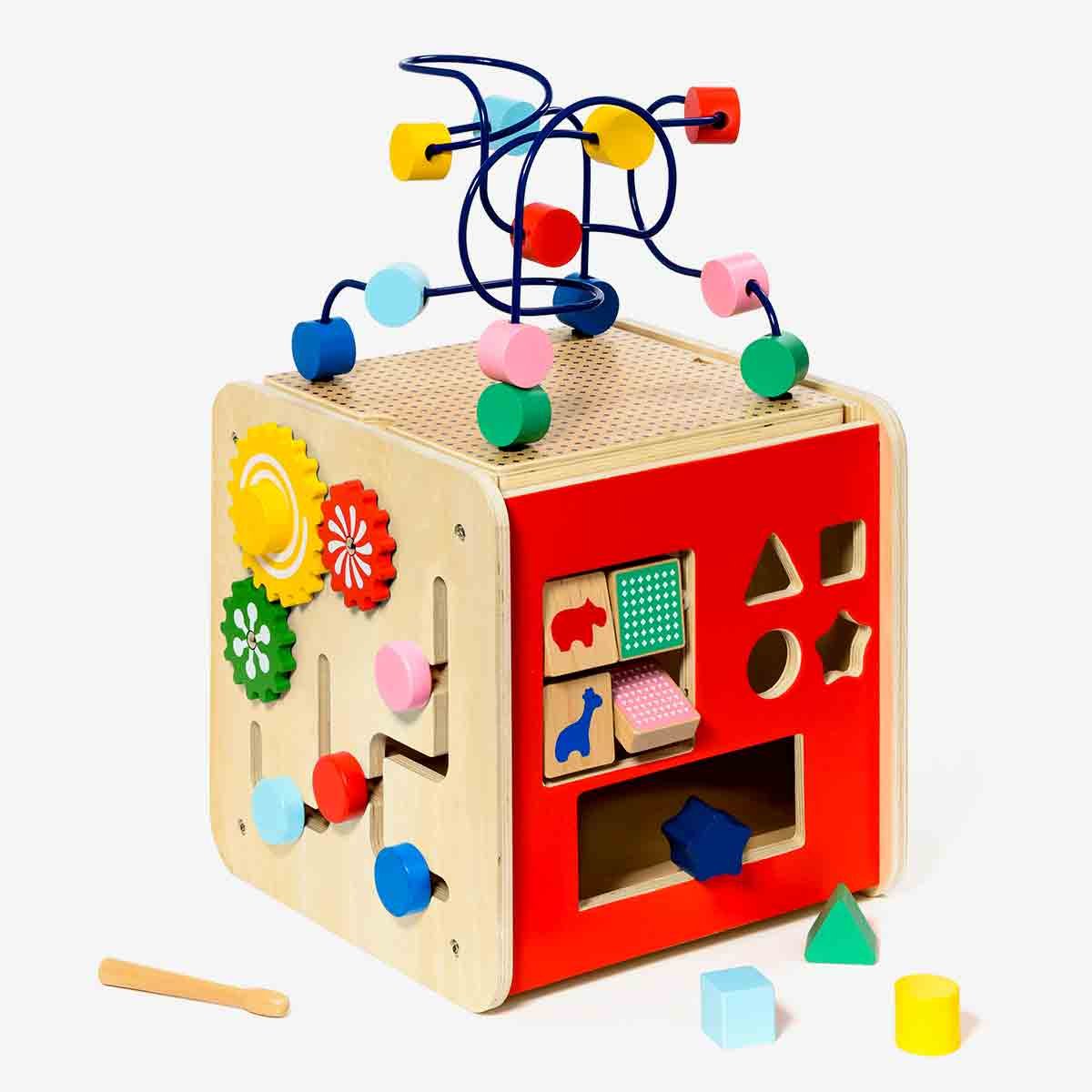 Cube géant multi activités en bois blanc, OXYBUL 