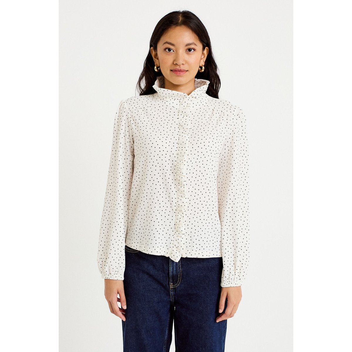Blouse manches longues blanc, CACHE CACHE