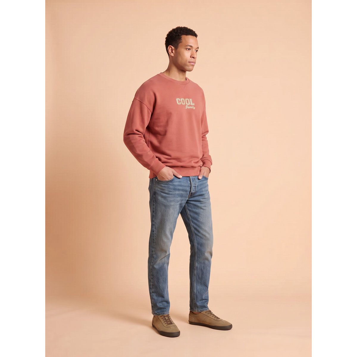 Sweat manches longues Capsule Famille terracotta, ENVIE DE FRAISE