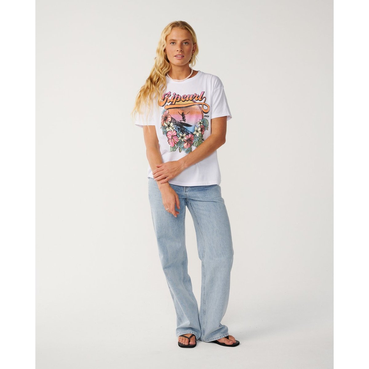 T-shirt relax WAVE white, RIP CURL