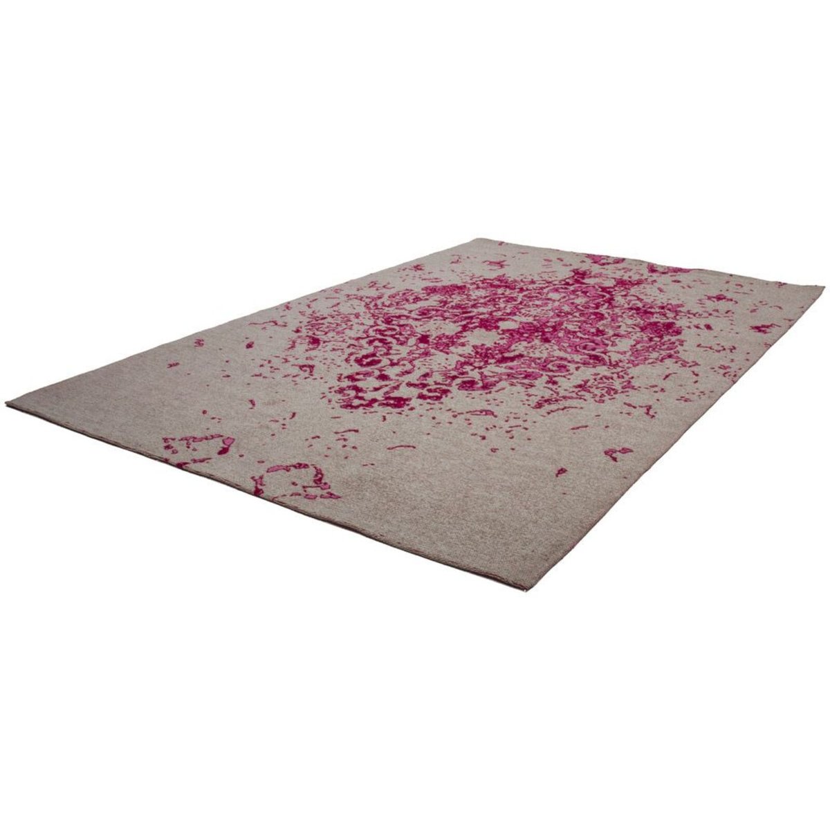 Tapis rectangulaire fait main, BALLERINA blanc, rose, ARTE ESPINA