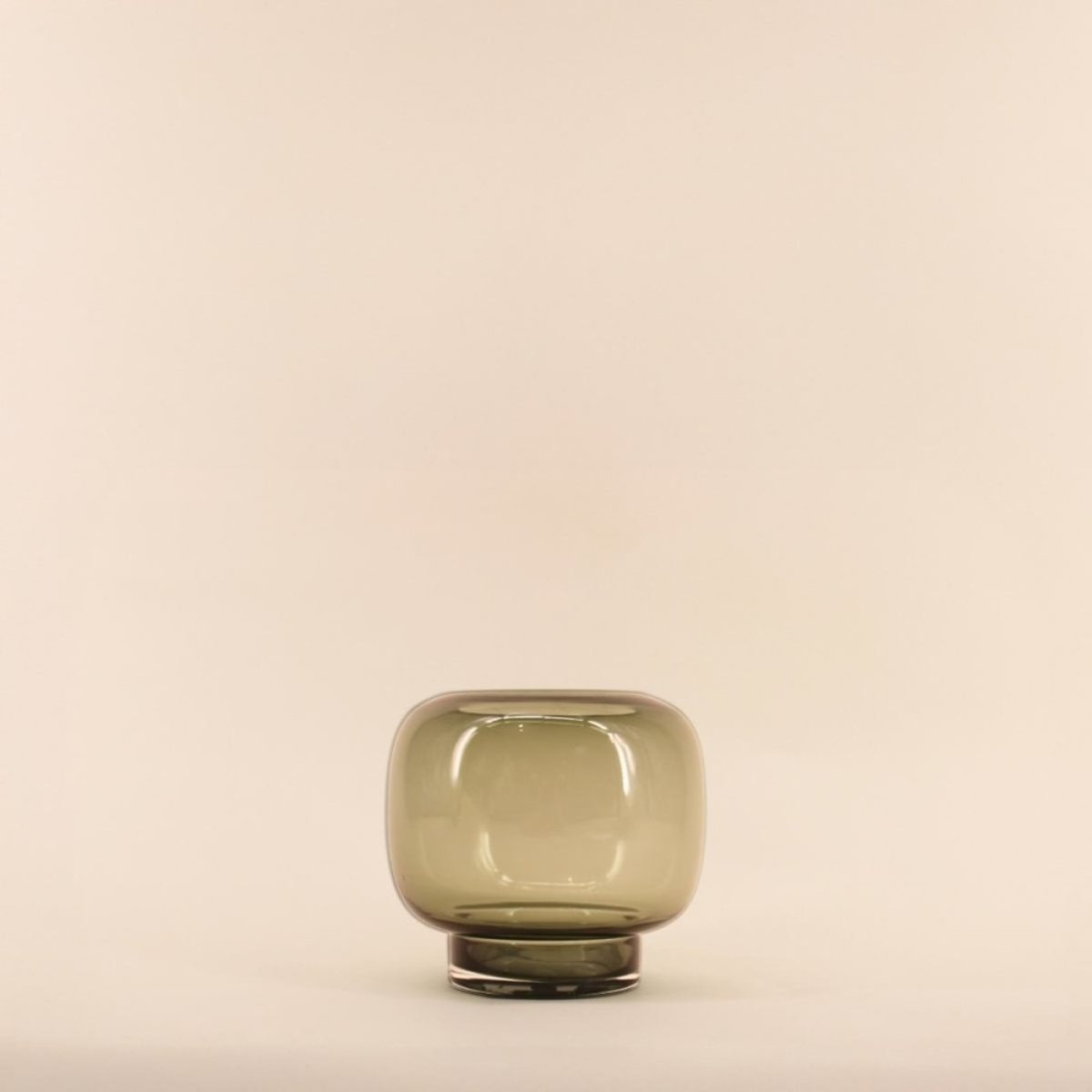 Photophore design en verre fait main  16x17cm vert, DECOSTAR