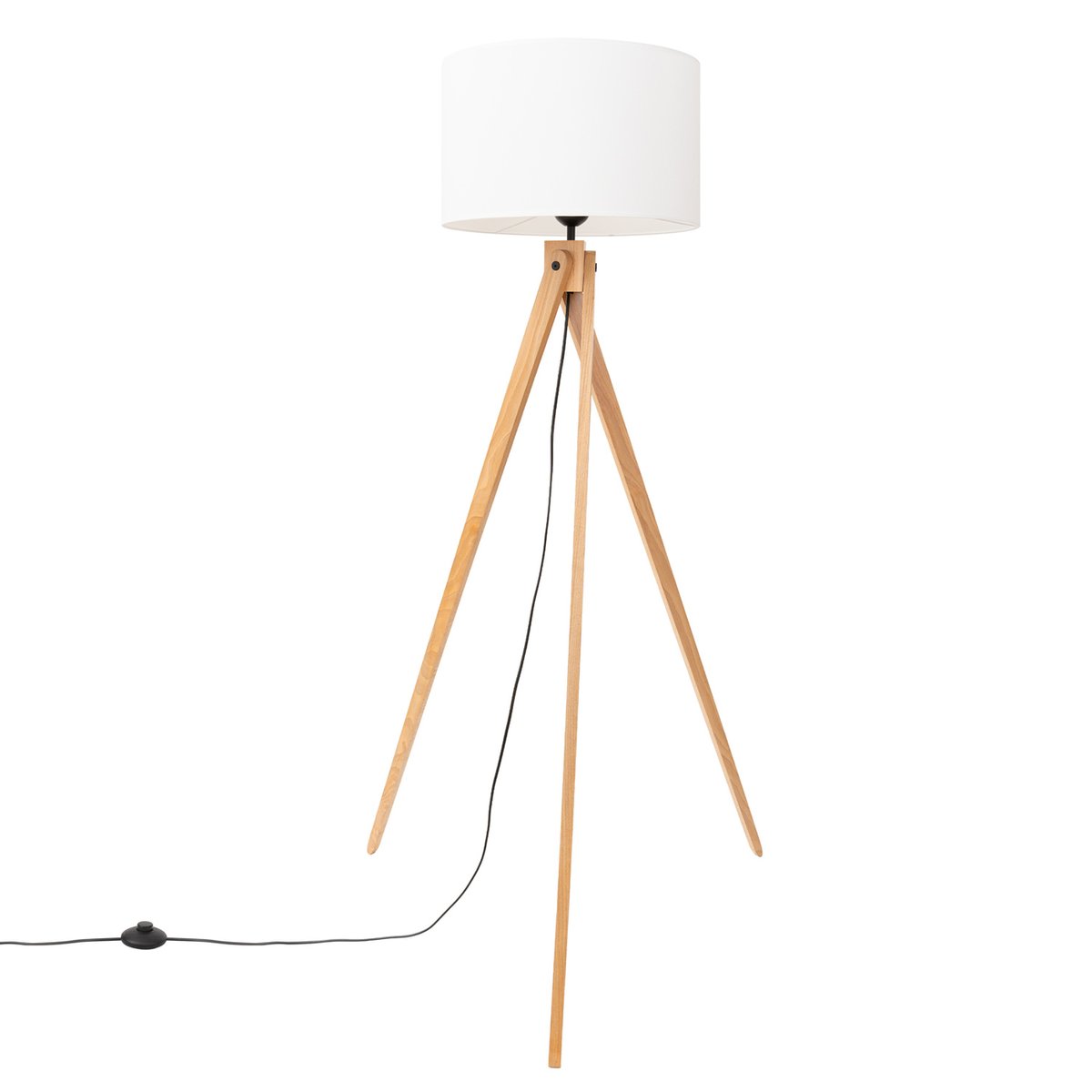 Lampadaire Tissu Blanc E27 1 Natt blanc, EDEN