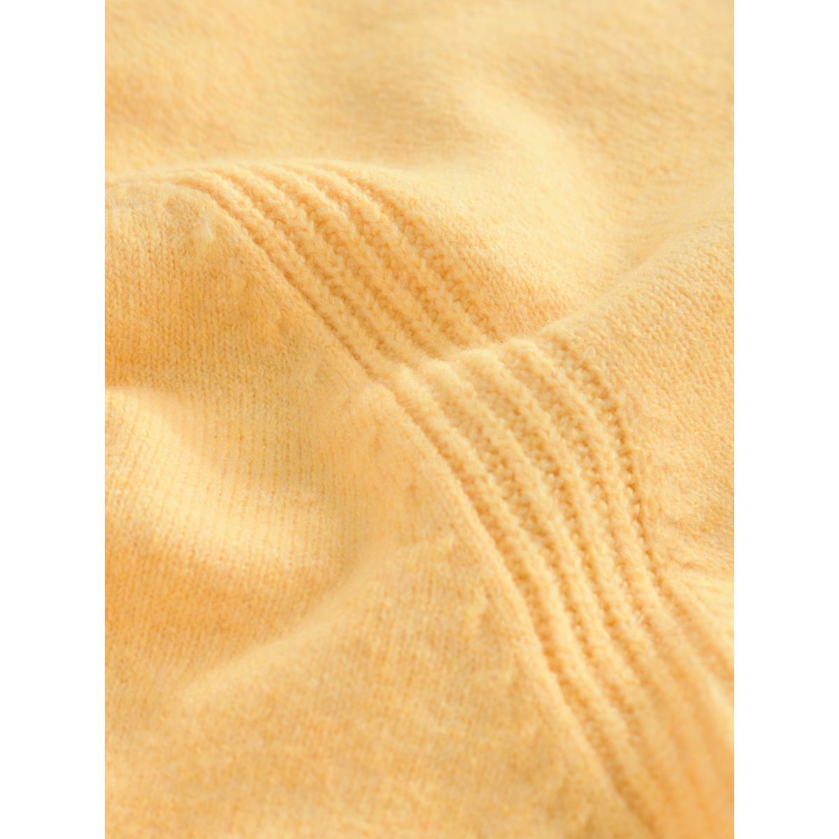 Pull ultra-doux à manches longues et col v chien jaune brodé, NEXT