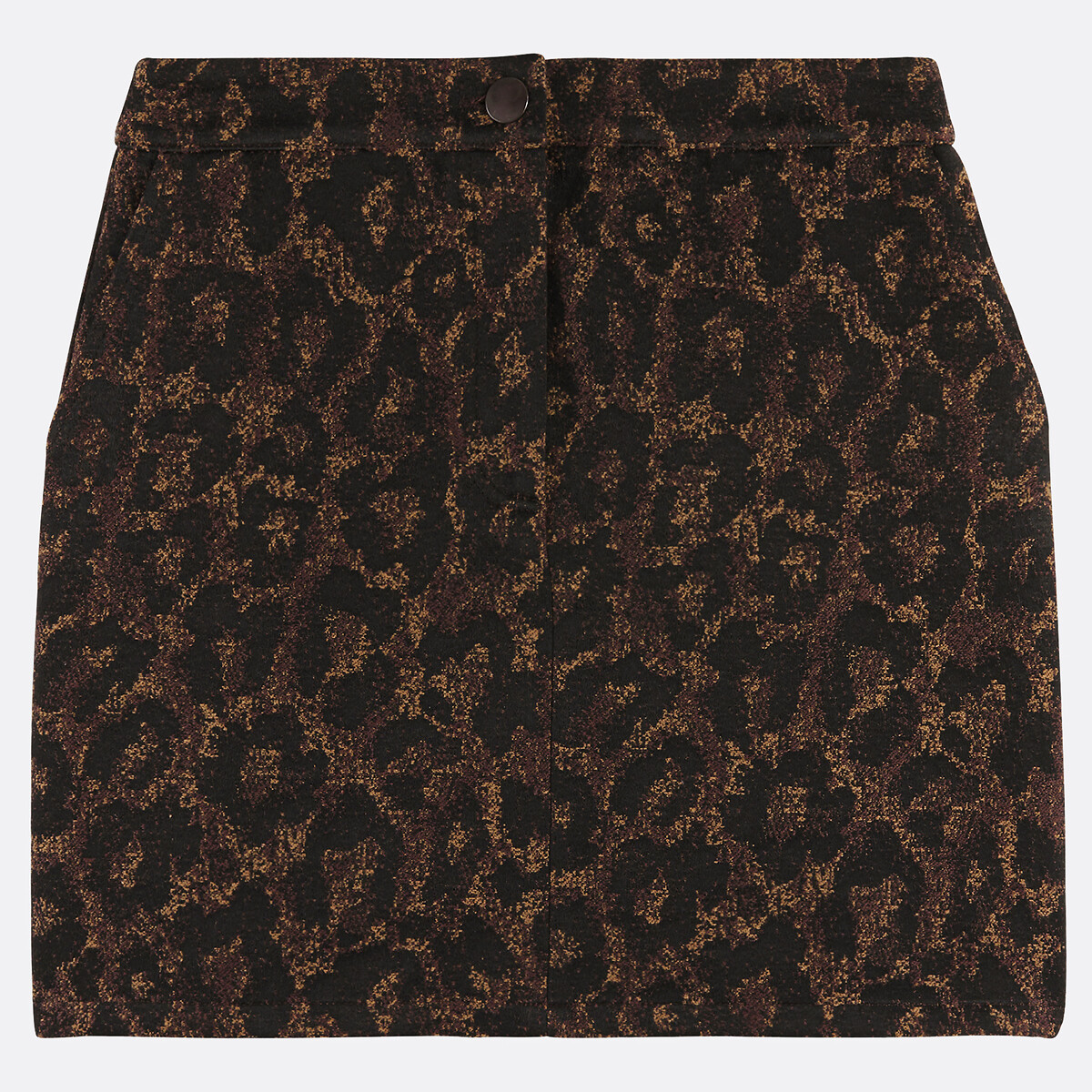 Straight Mini Skirt in Leopard Print leopard print, LA REDOUTE COLLECTIONS