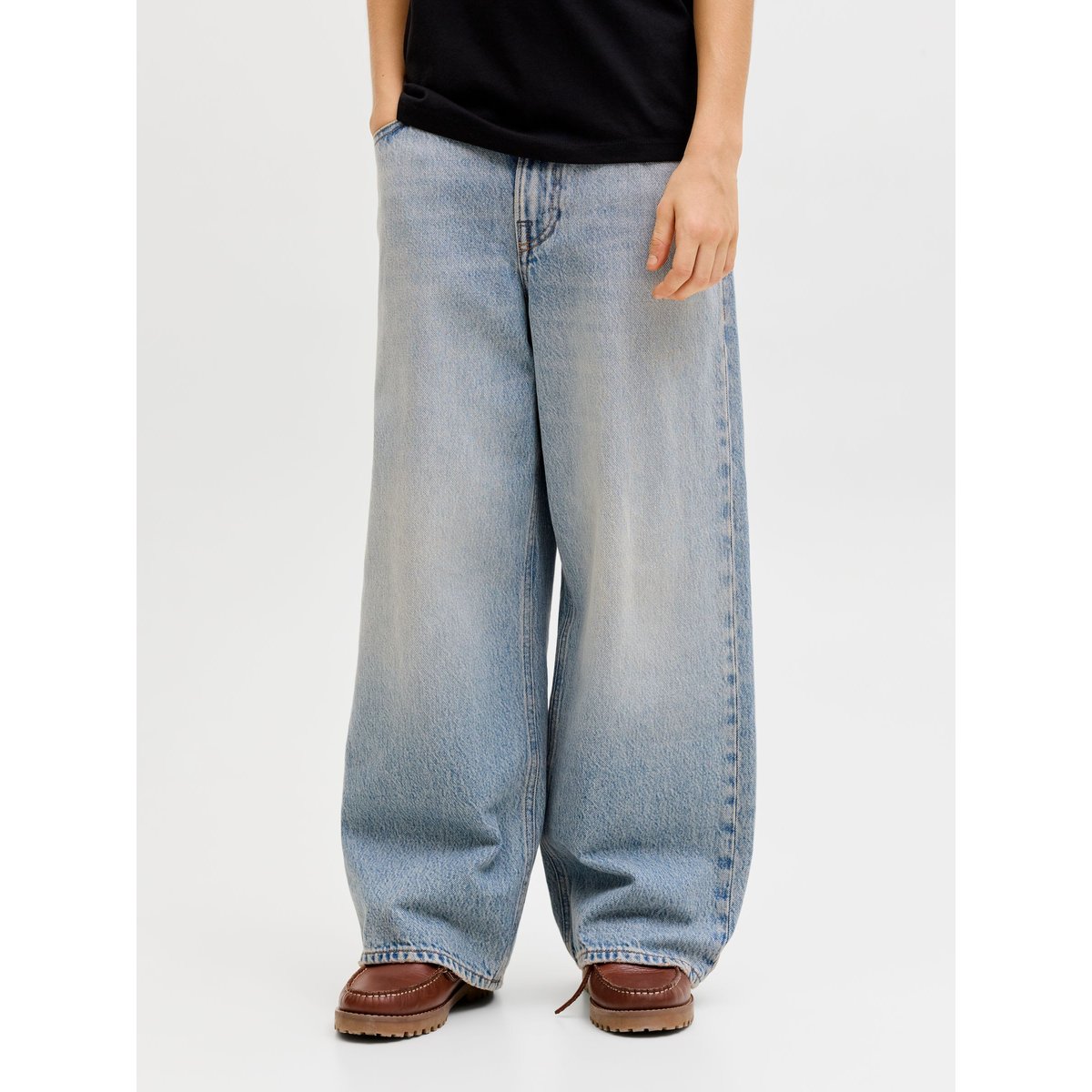 Jean À Coupe Wide blue denim 1, JACK & JONES JUNIOR
