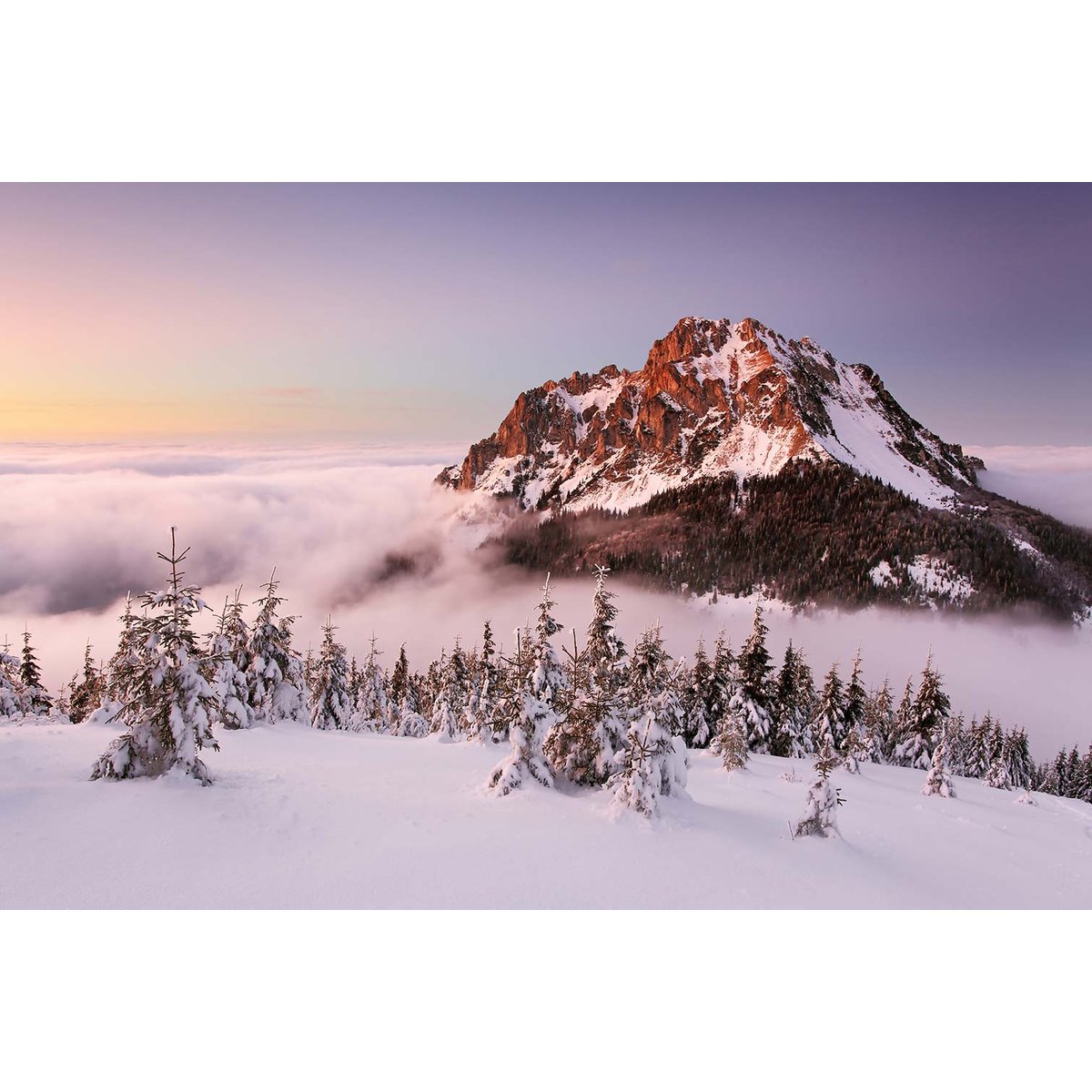 Tableau montagne 2500 mètres tableau alu dibond, HEXOA
