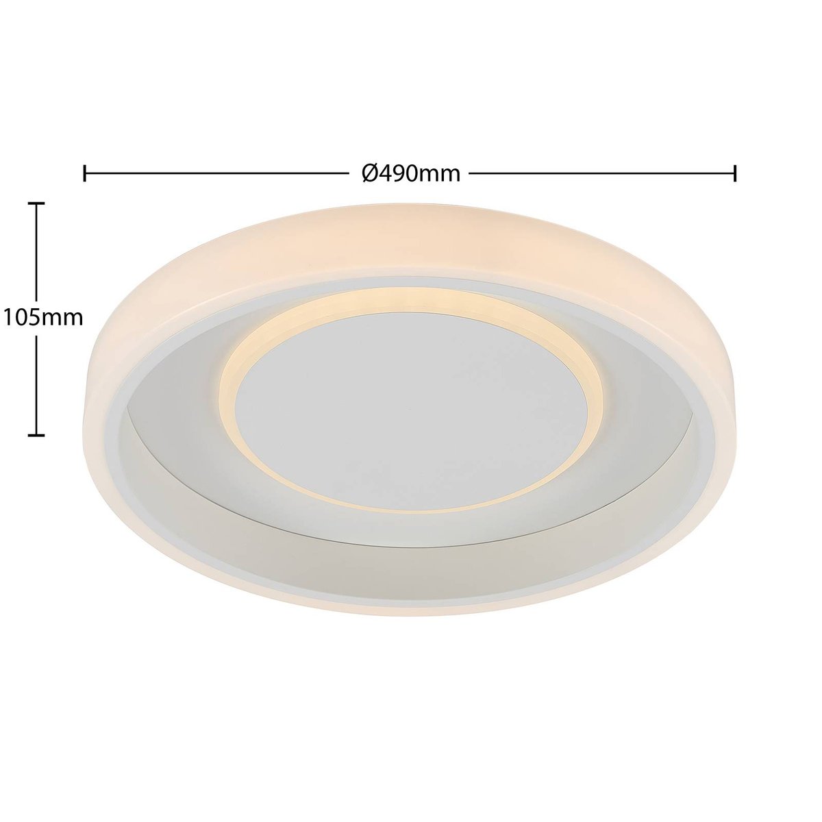 Plafonnier en métal moderneLED, Wikani blanc, LINDBY