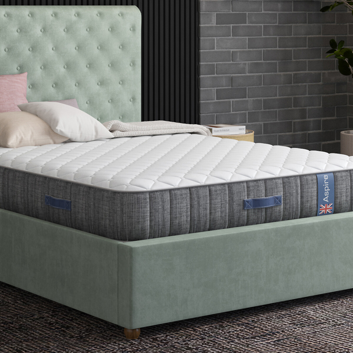 Total Support Pocket+ Memory Hybrid Mattress white, ASPIRE