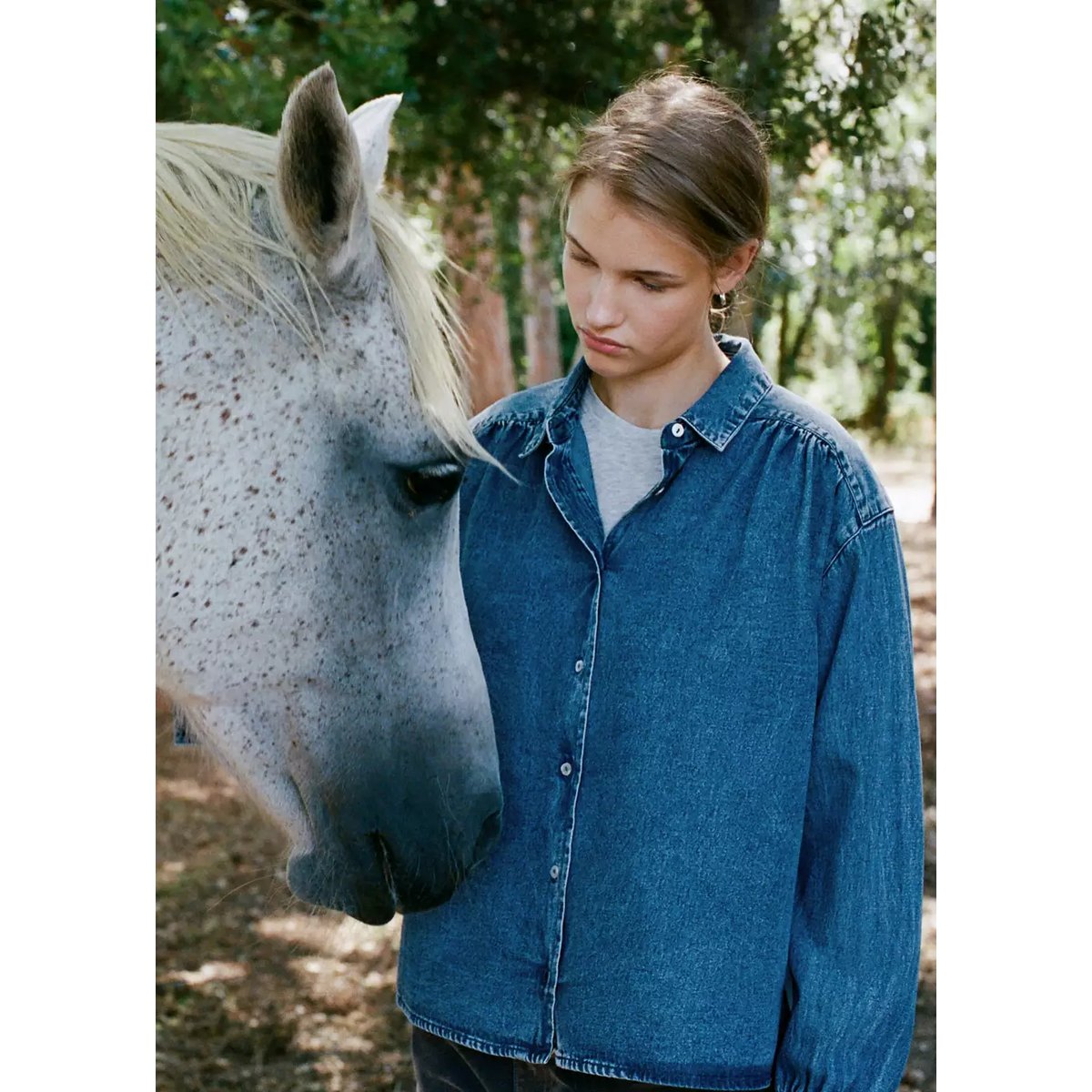 BLOUSE CAMDEN bleu foncé, MANGO TEEN