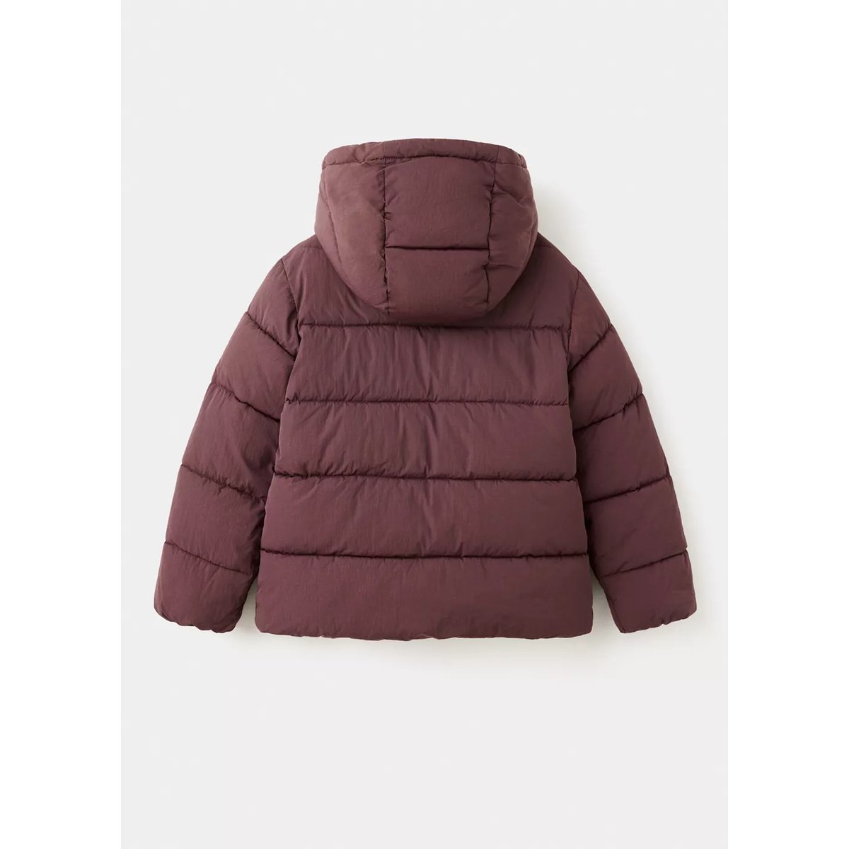 Anorak matelassé à capuche rouge foncé, MANGO KIDS