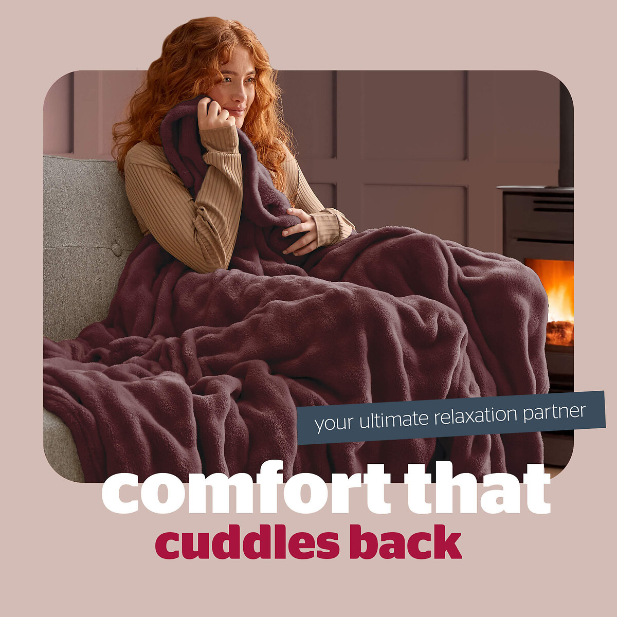 Bubble Fleece Giant Blanket berry, SILENTNIGHT