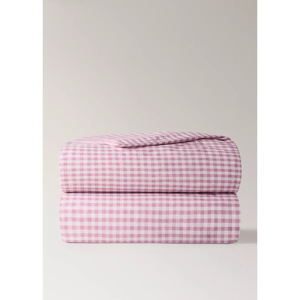 Housse de couette coton carreaux vichy Lit 90 cm rose, MANGO HOME