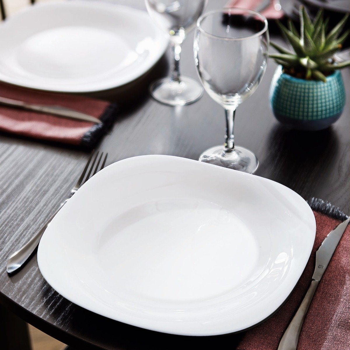 Service de table 18 pièces -CARINE gris, LUMINARC