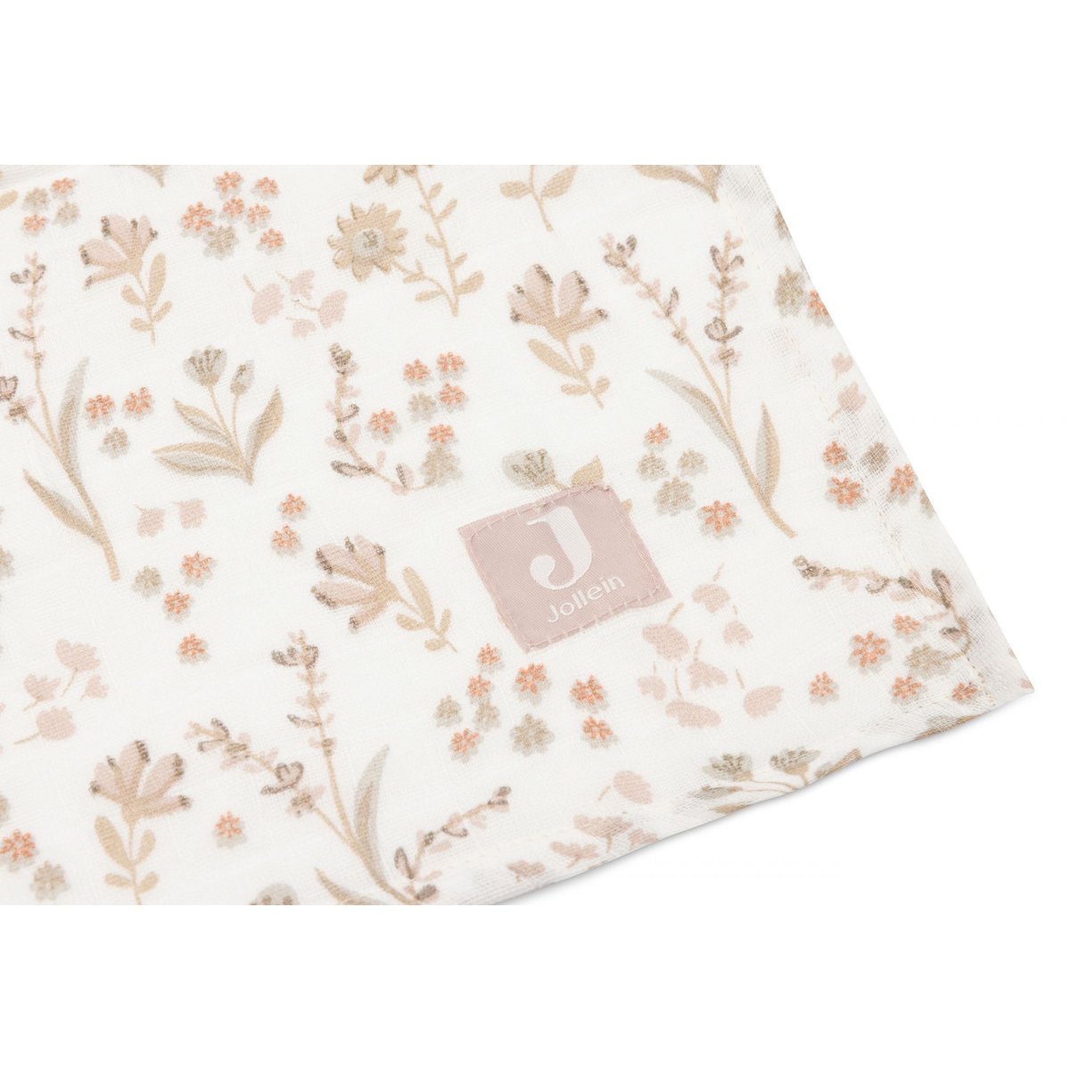 Lot de 2 langes gaze de coton 115 x 115 cm Bloomy couleur unique, JOLLEIN
