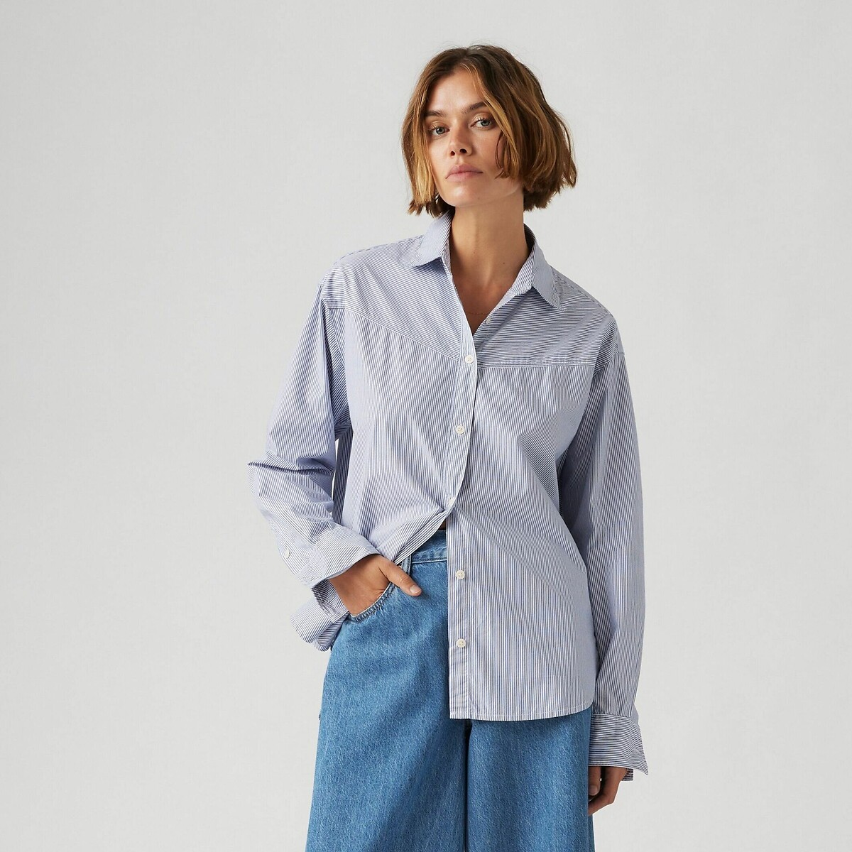 Harlie Novelty Bf Shirt blue striped, LEVI'S