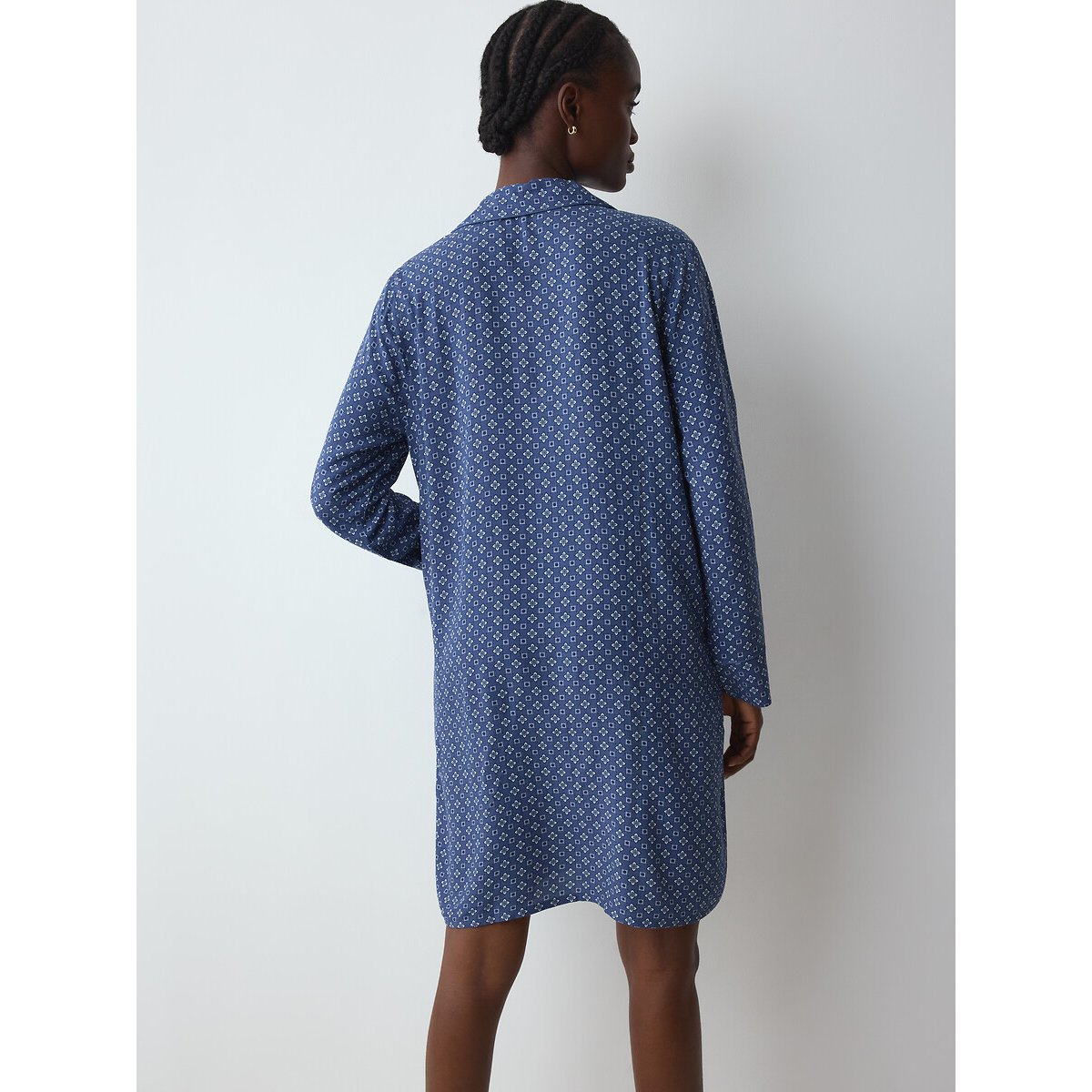 Camicia da notte stampata COMFORT ALLURE fantasia blu, TRIUMPH
