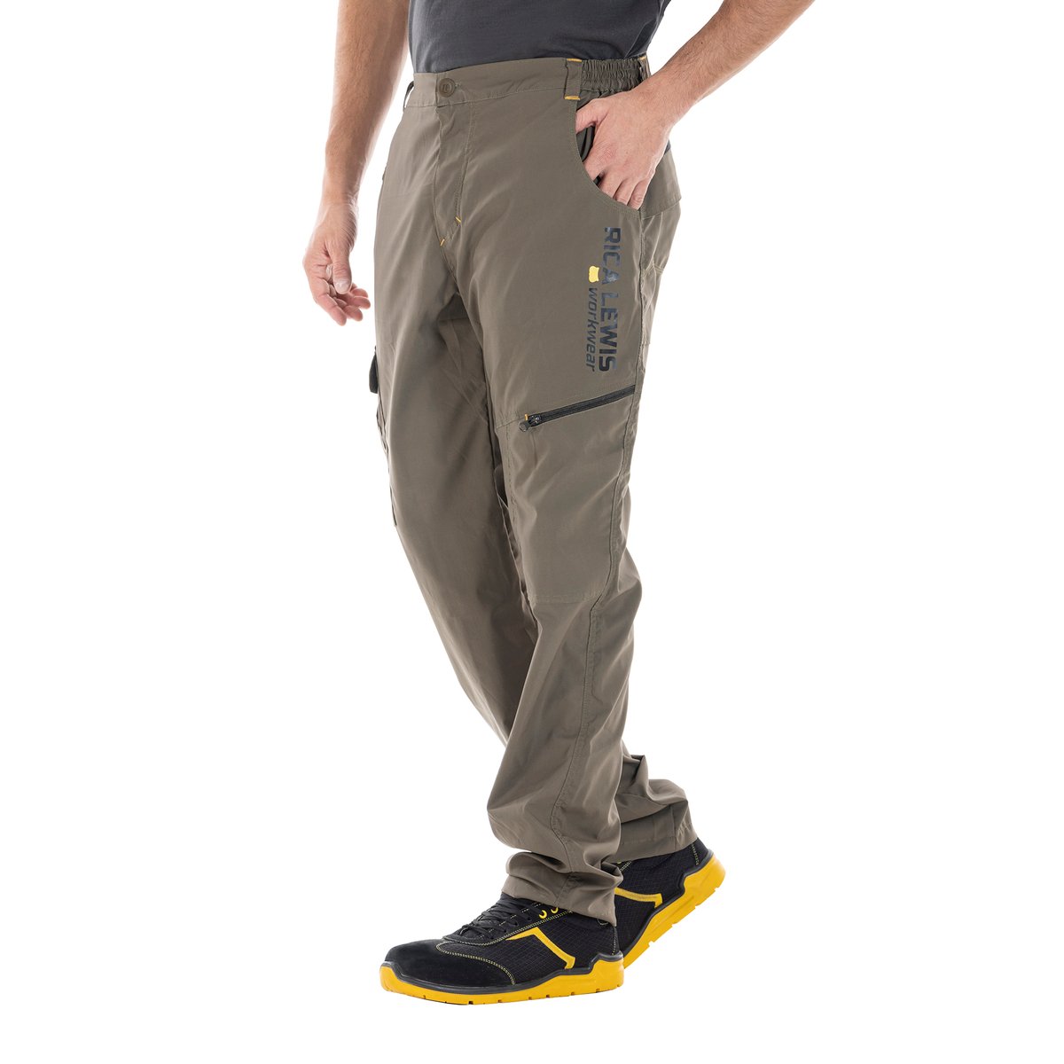 Pantalon de travail technique multi-poches LONGTEC kaki, RICA LEWIS