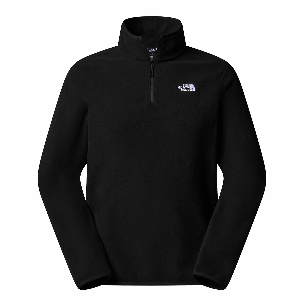 Half Zip-Up Fleece Sweatshirt with High Neck and Logo black, THE NORTH FACE