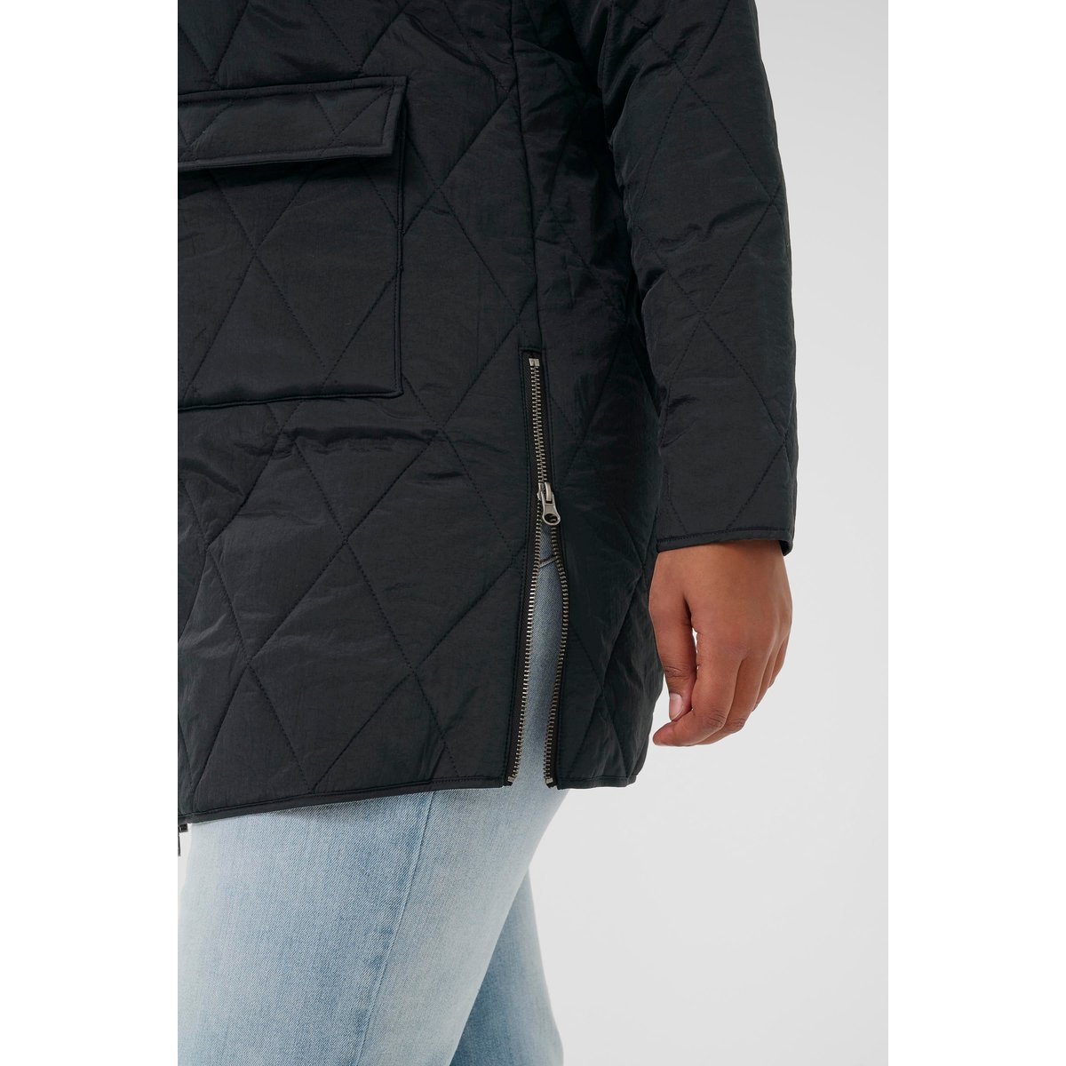 Manteau noir black deep, KAFFE CURVE