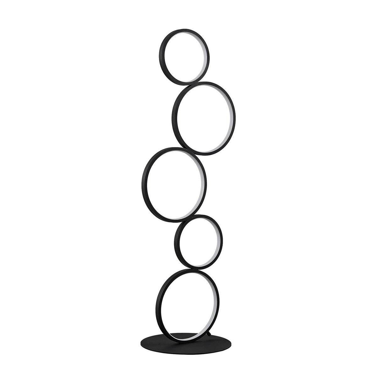 Lampadaire en métal moderneLED, Jacek noir, LINDBY