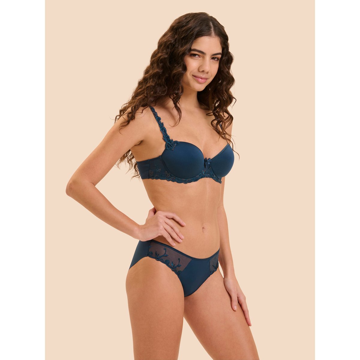 Slip coton - ANDORA bleu pétrole, SIMONE PERELE