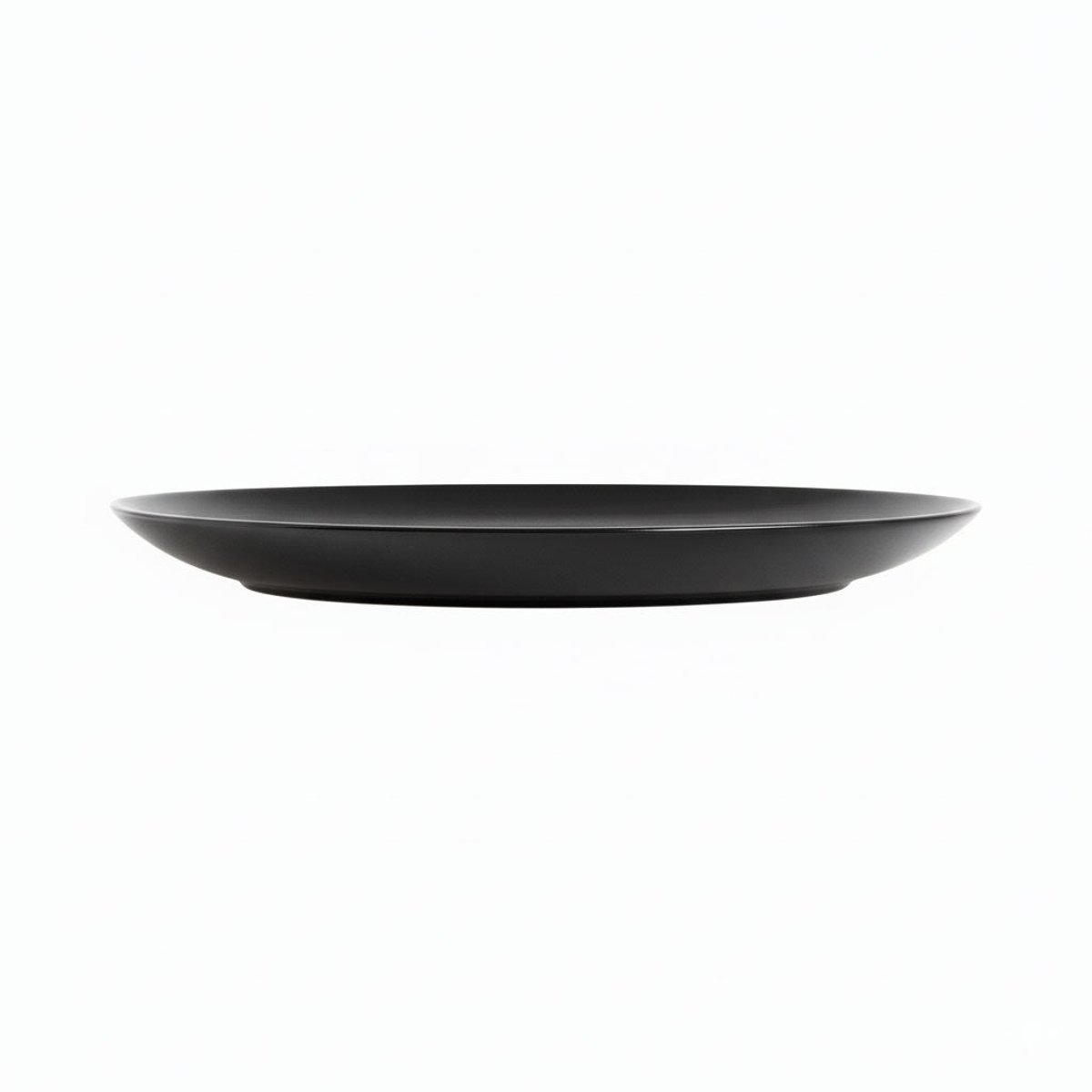6 assiettes plates noires en verre 25 cm -APY noir, LUMINARC