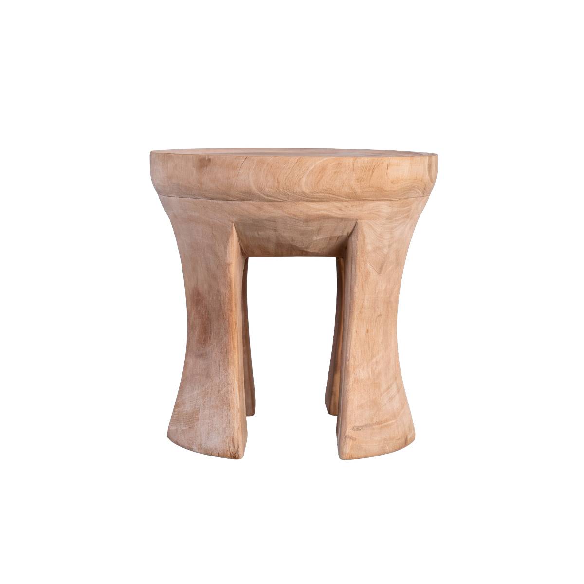 Tabouret en bois de manguier EZRIEL bois clair, MADE IN MEUBLES
