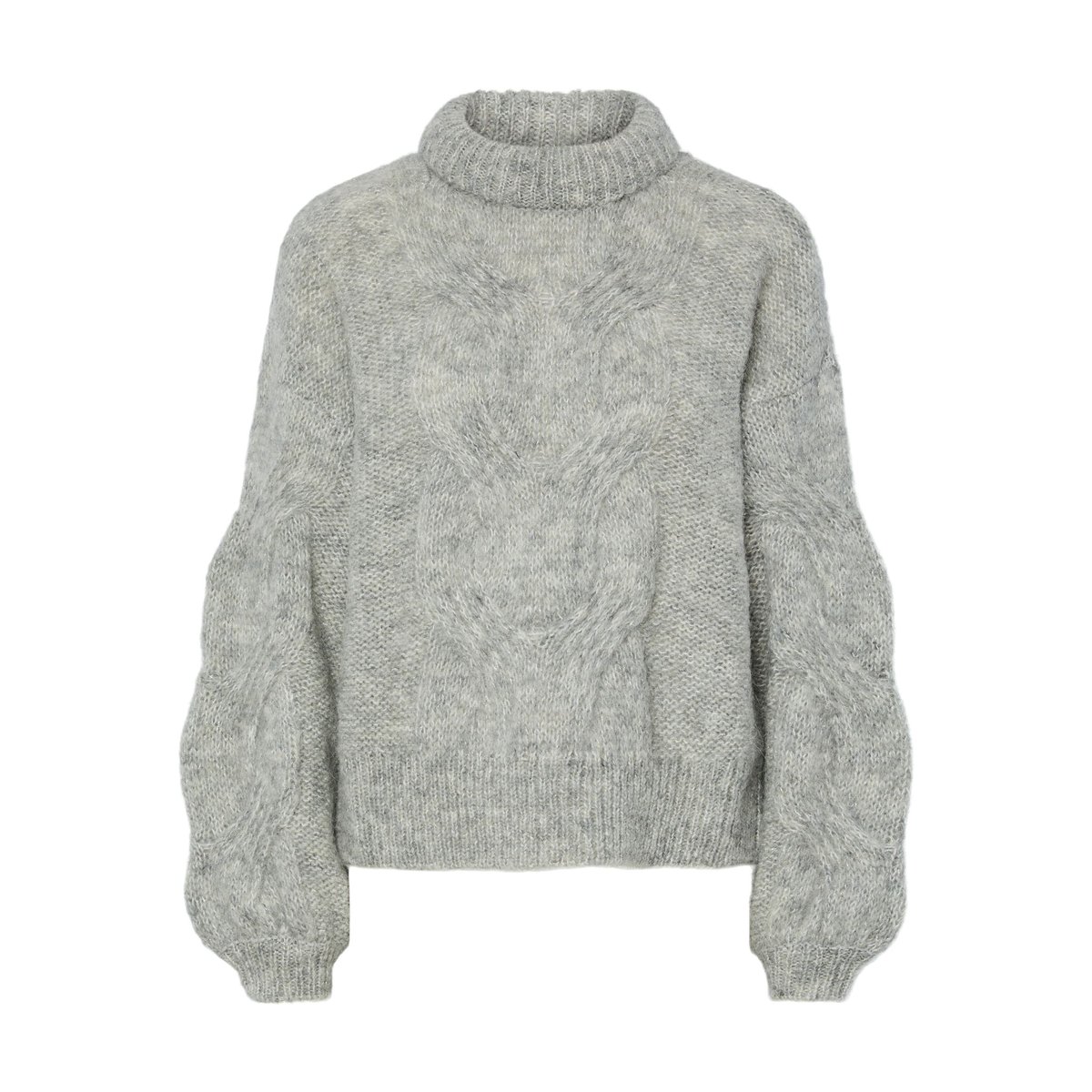Pull En Maille gris - light grey melange, YAS