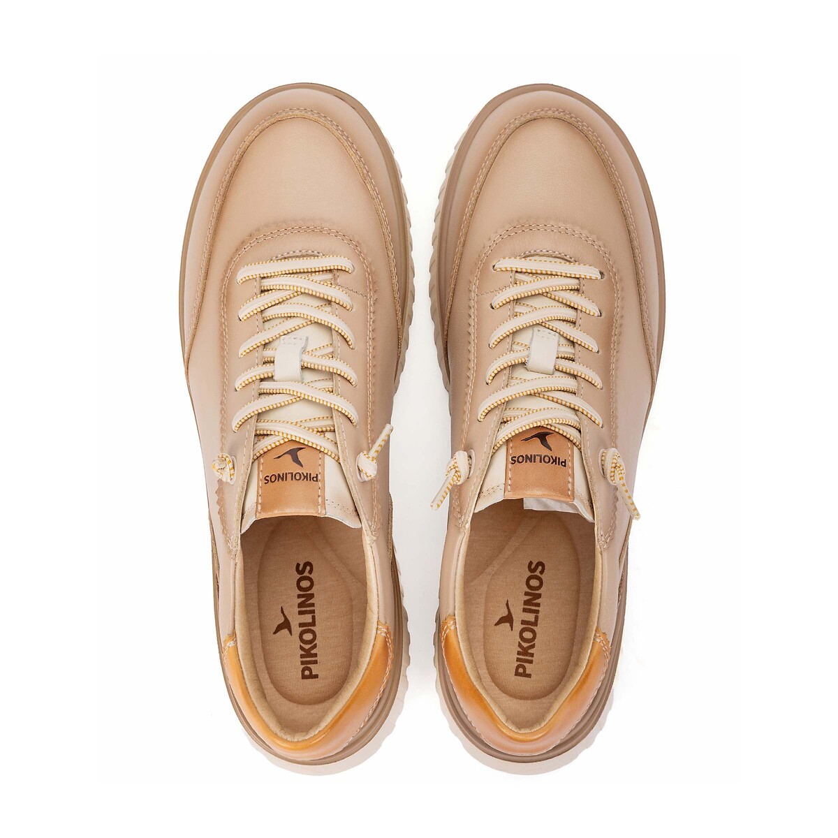 Sneaker, elastische Schnürsenkel, SEGOVIA cognac, PIKOLINOS