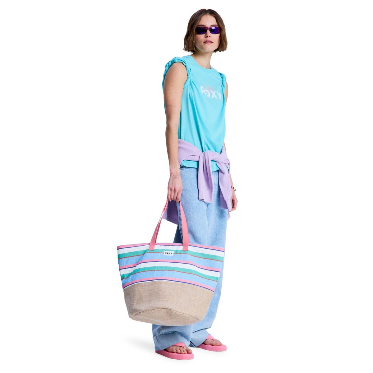 Tote bag WAIKIKI LIFE. blanc cloud dancer classic stripe, ROXY