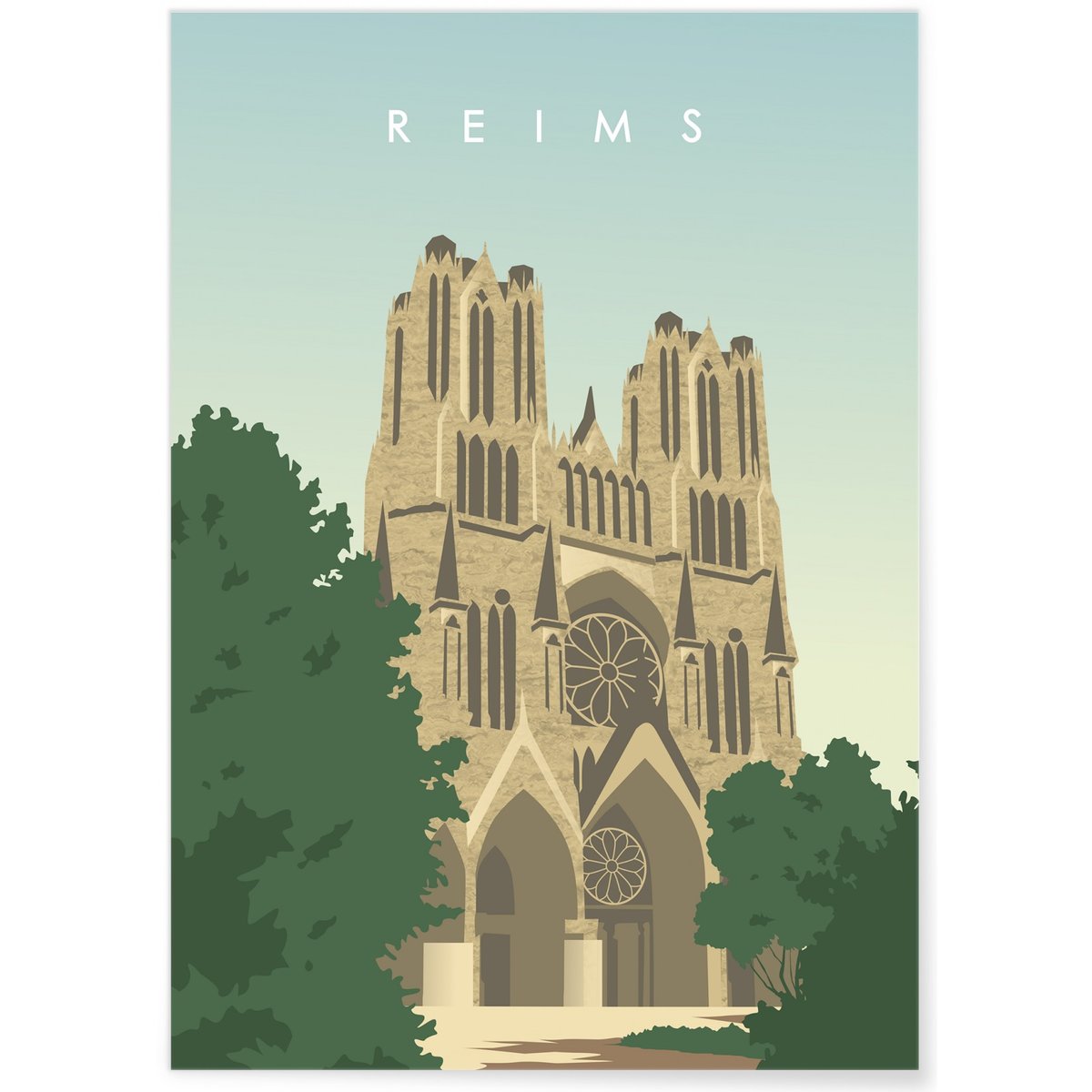 Affiche ville Reims blanc, L'AFFICHERIE