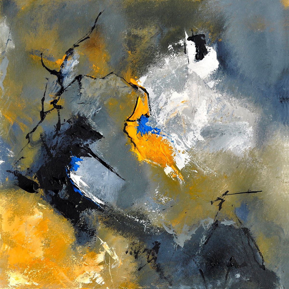 Tableau art abstrait nuances de gris tableau alu dibond, HEXOA