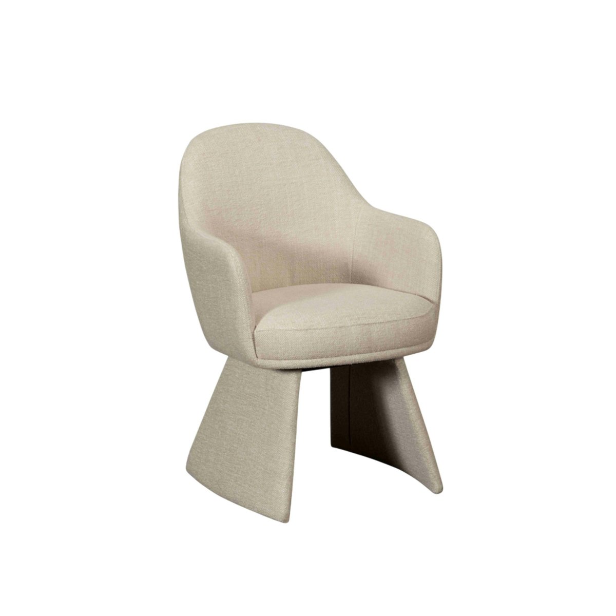 Fauteuil de table beige à assise rembourrée (lot de 2) TREVI beige, PIER IMPORT
