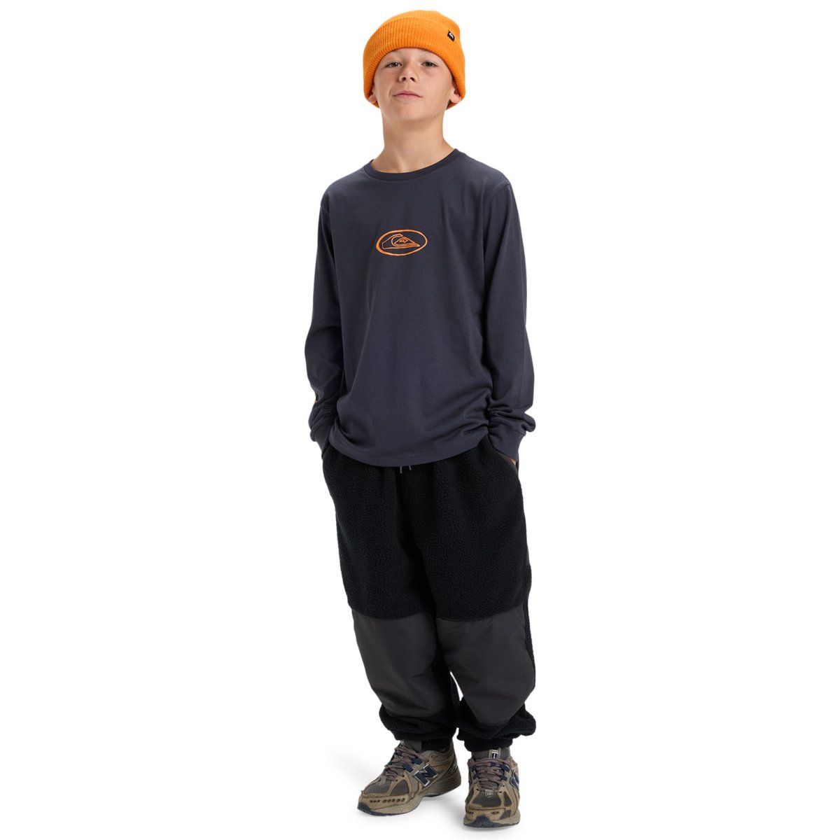 Pantalon de jogging en polaire BACK TO S SCHOOL PT noir black, QUIKSILVER