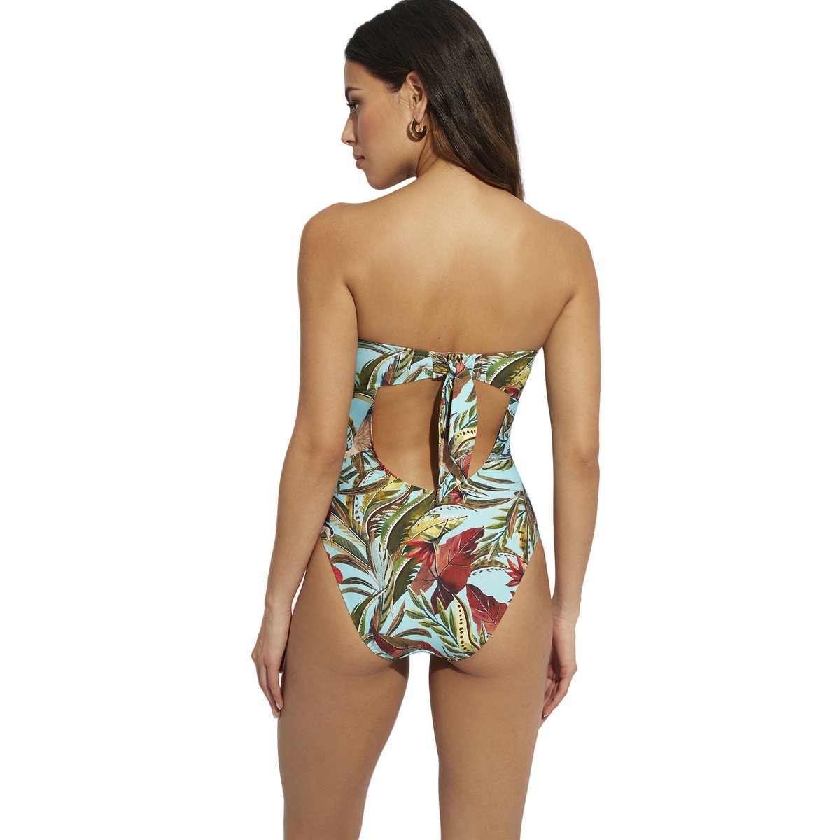 Maillot de bain une pièce bustier Galapagos bleu turquoise, SELMARK MARE