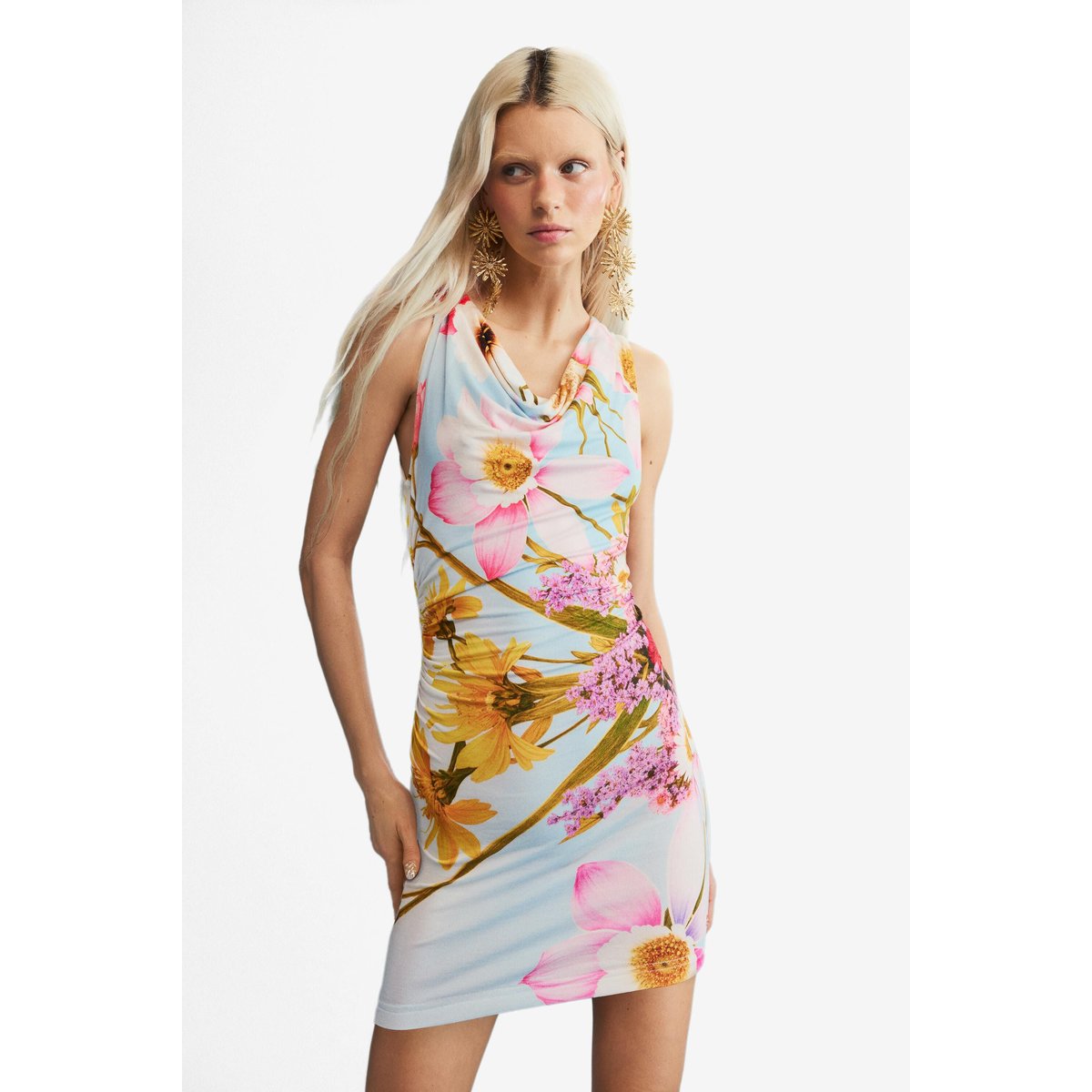 Robe imprimée sans manches multicolore, DESIGUAL