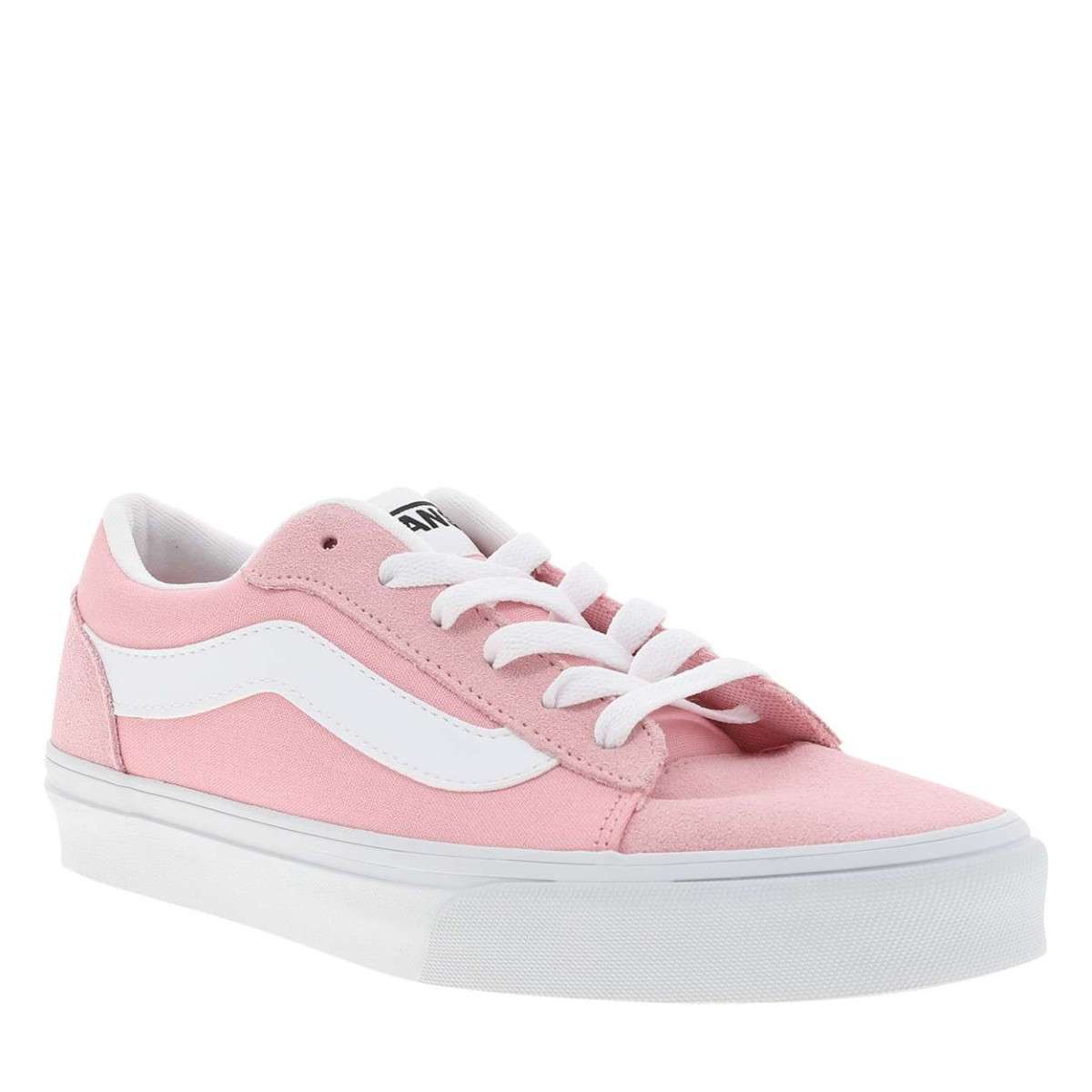 Baskets VERO LS cuir talon plat rose, VANS