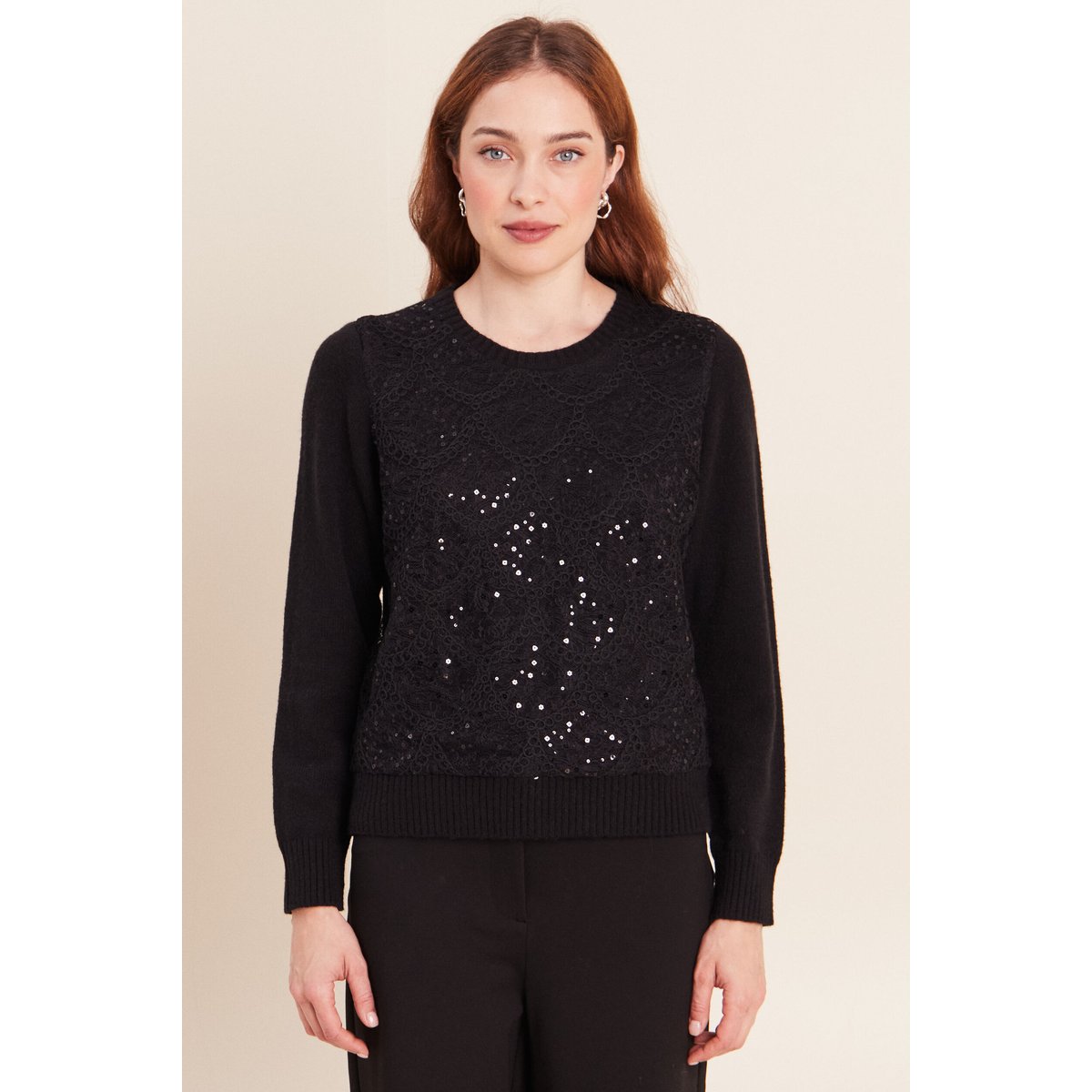 Pull col rond noir, BREAL