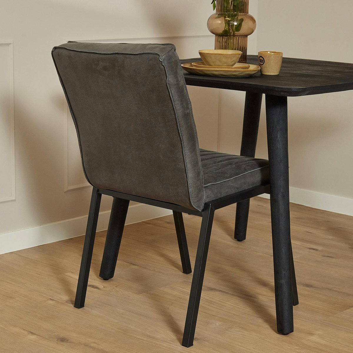 Chaise salle à manger confort (lot de 2) CORTINA anthracite, PIER IMPORT